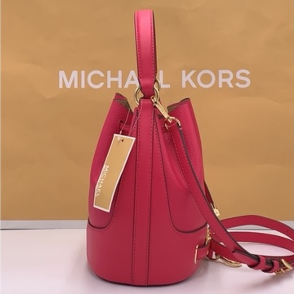 MICHAEL KORS REED MEDIUM BELTED BACKED MESSENGER CROSSBODY BAG ELECTRIC PINK COL - Picture 5 of 13